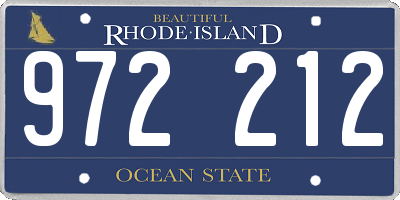 RI license plate 972212