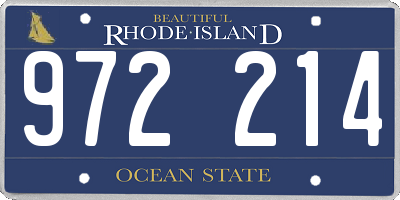 RI license plate 972214