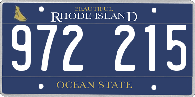 RI license plate 972215