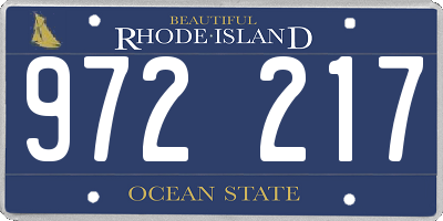 RI license plate 972217