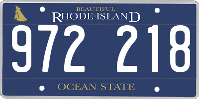 RI license plate 972218