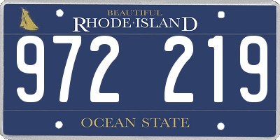 RI license plate 972219