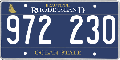 RI license plate 972230