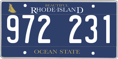 RI license plate 972231