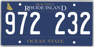 RI license plate 972232