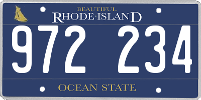 RI license plate 972234