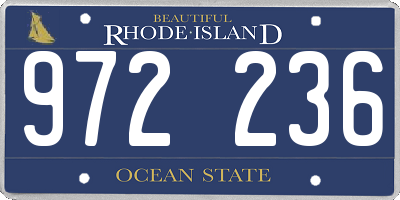 RI license plate 972236