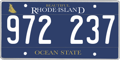 RI license plate 972237