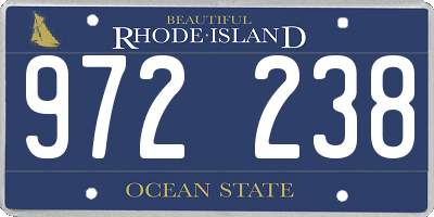 RI license plate 972238