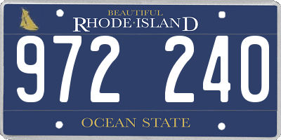 RI license plate 972240