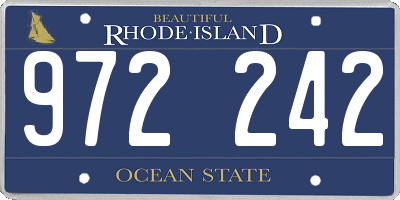 RI license plate 972242