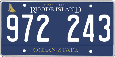 RI license plate 972243