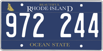 RI license plate 972244