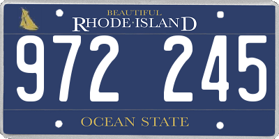 RI license plate 972245