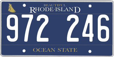 RI license plate 972246