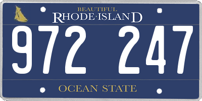 RI license plate 972247