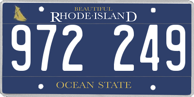 RI license plate 972249