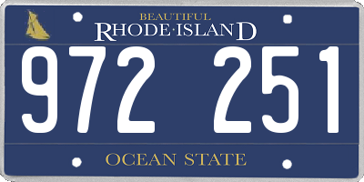 RI license plate 972251