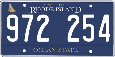 RI license plate 972254