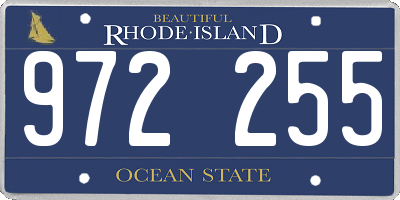 RI license plate 972255