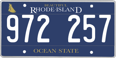 RI license plate 972257