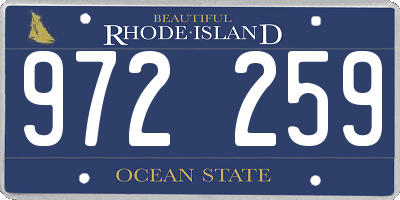 RI license plate 972259