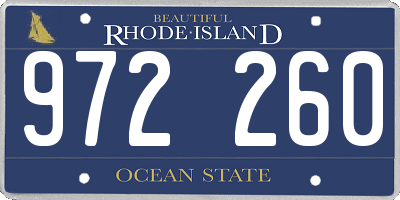 RI license plate 972260