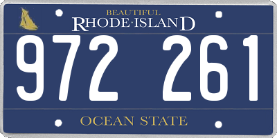 RI license plate 972261