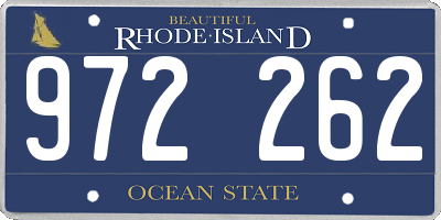 RI license plate 972262