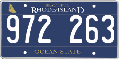 RI license plate 972263