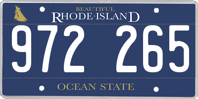 RI license plate 972265