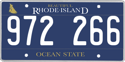 RI license plate 972266