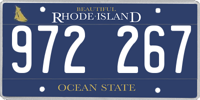 RI license plate 972267