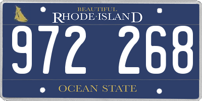 RI license plate 972268