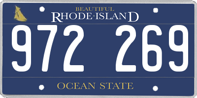 RI license plate 972269