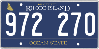 RI license plate 972270