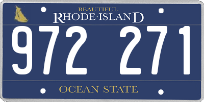 RI license plate 972271