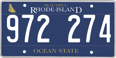 RI license plate 972274