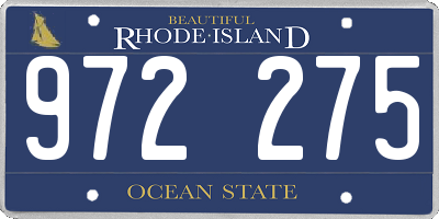 RI license plate 972275