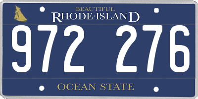 RI license plate 972276