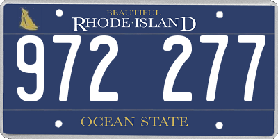 RI license plate 972277