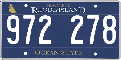 RI license plate 972278