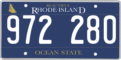 RI license plate 972280