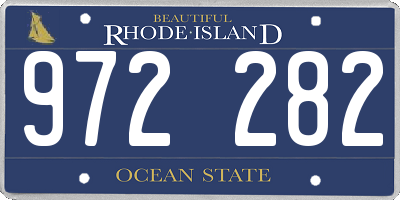 RI license plate 972282