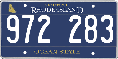 RI license plate 972283