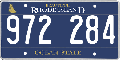 RI license plate 972284