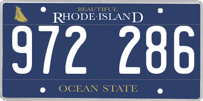 RI license plate 972286