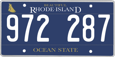 RI license plate 972287