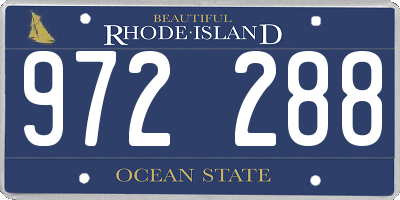 RI license plate 972288