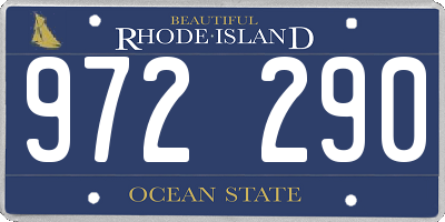 RI license plate 972290